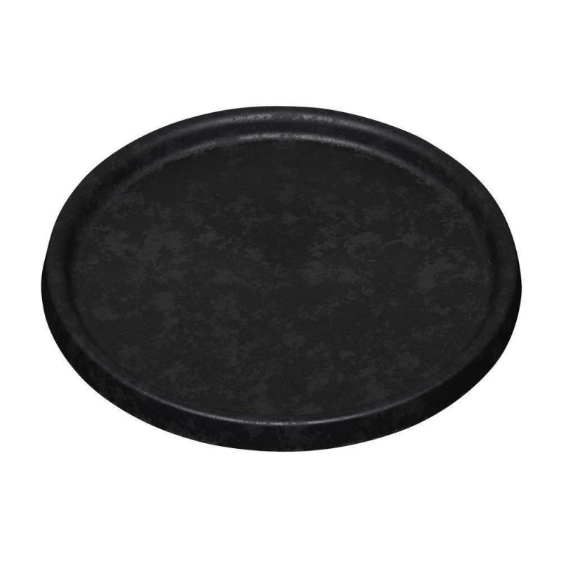 Soucoupe Élément ronde en plastique graphite - D.