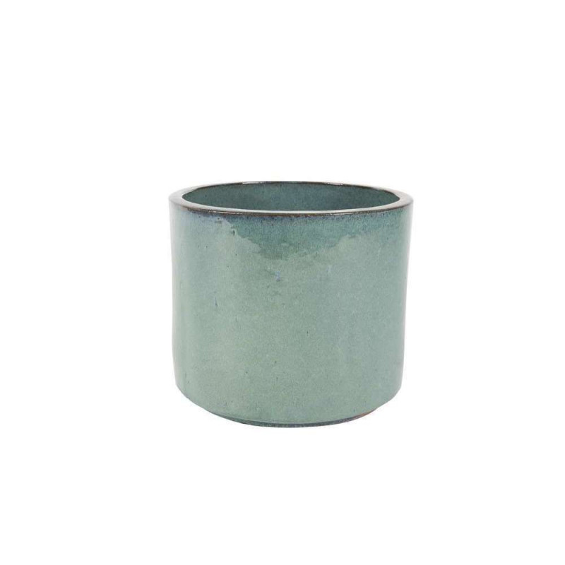 Pot Carmen : céramique, bleu océan, 31x27cm