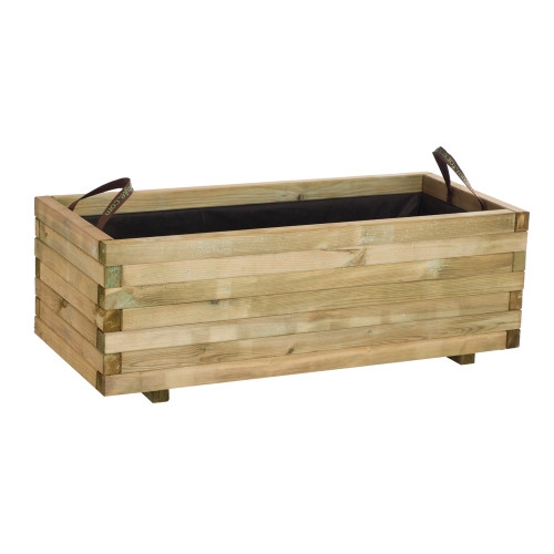 Jardinière Baroque en Pin traité autoclave 3 - L.