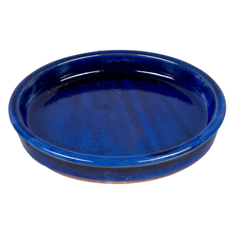 Soucoupe Shanghai ronde bleu - D. 30cm