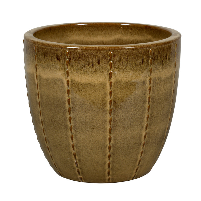 Pot émaillé en grès Séoul 10-01M Moka - D. 30xH. 2