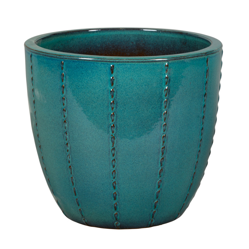 Pot émaillé en grès Séoul 10-01D Bleu - D. 48xH. 4