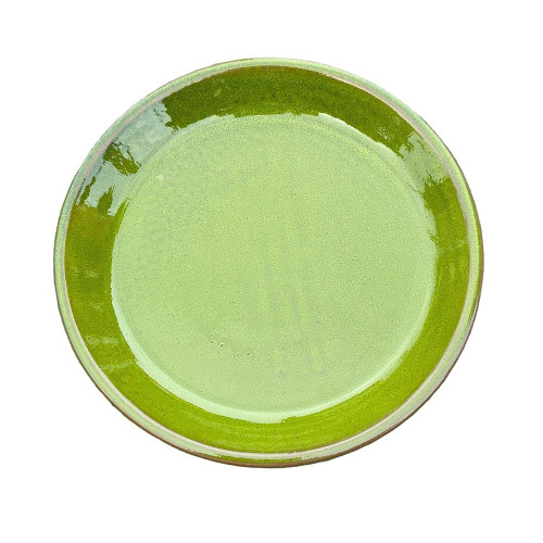 Soucoupe en terre cuite émaillée, coloris forêt -
