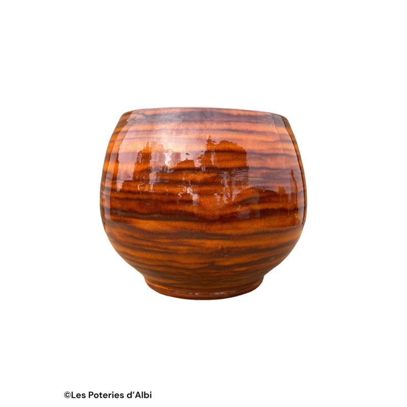Pot Bahia en terre cuite émaillée, coloris savane