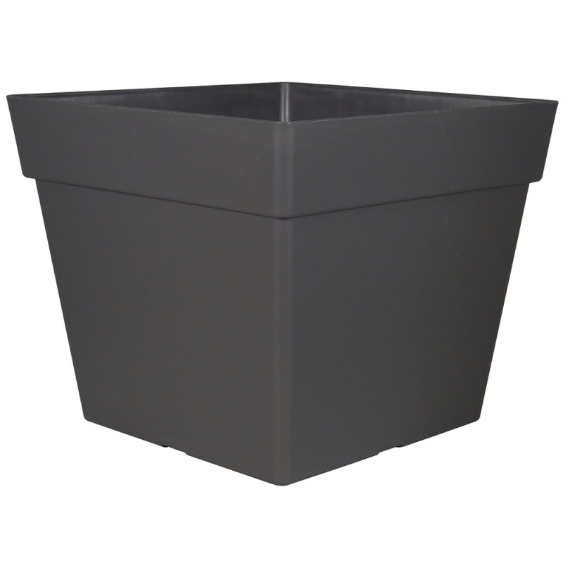 Pot carré Enzo 40, coloris Ardoise - L. 39xl. 39xH