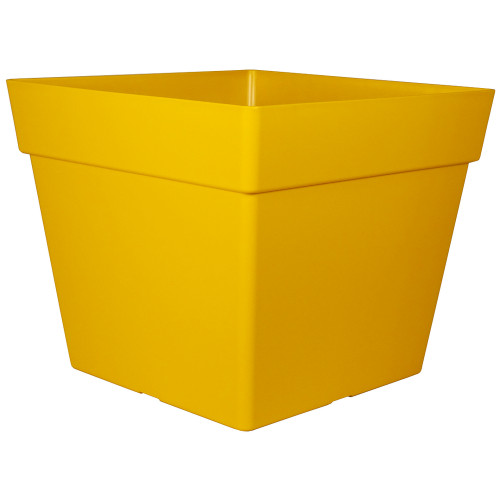 Pot carré Enzo 40, coloris Pollen - L. 39xl. 39xH.