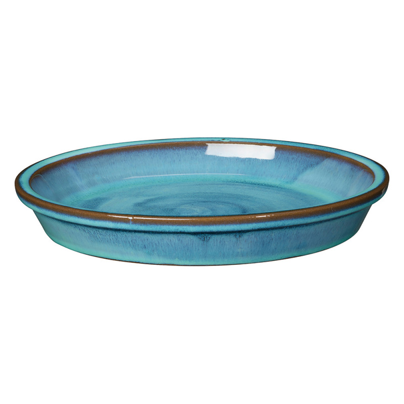 Soucoupe Tropic en terre cuite émaillée, coloris b