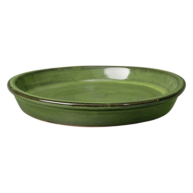 Soucoupe Tropic en terre cuite émaillée, coloris v