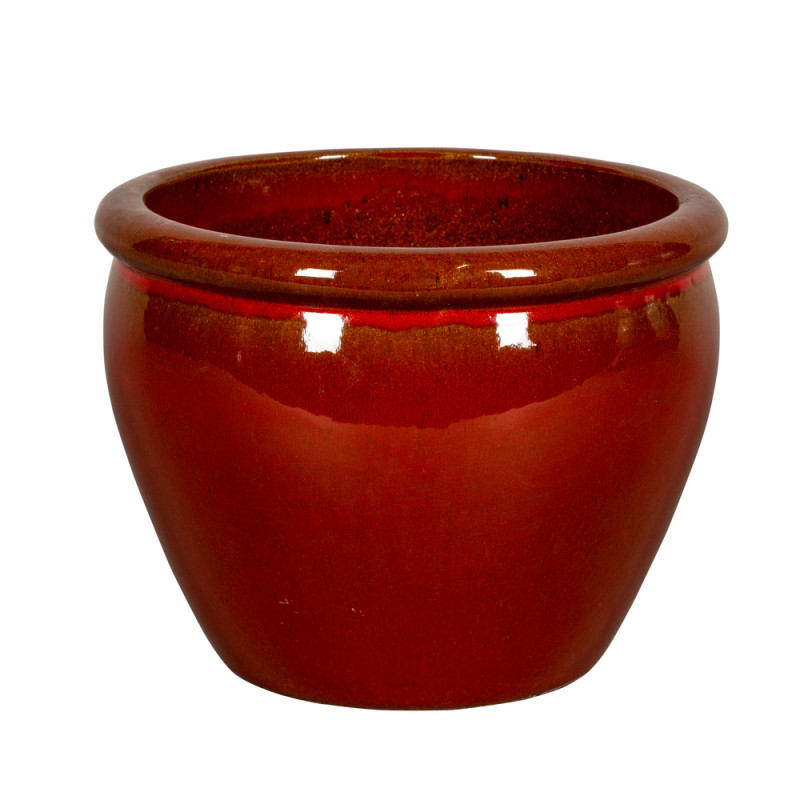 Pot Shan, coloris rouge D21xH16cm