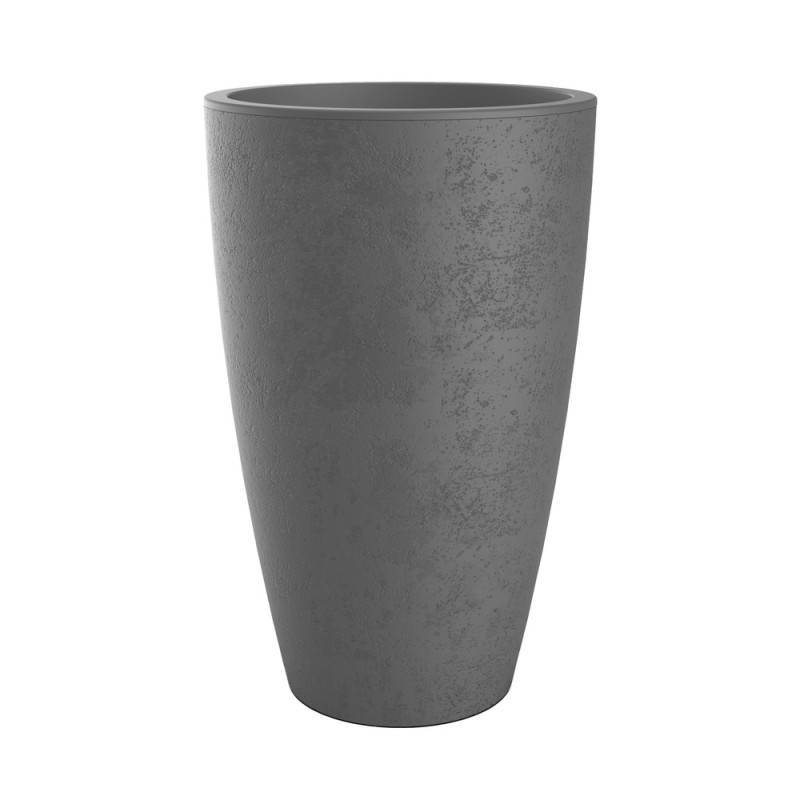 Pot haut conique Basalt UP, coloris gris anthracit