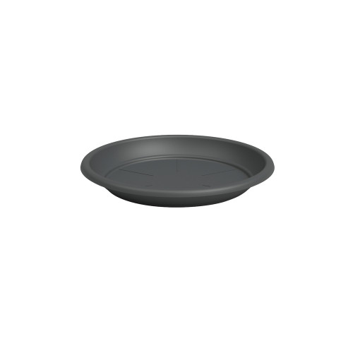 Soucoupe ronde, coloris anthracite - D. 18cm