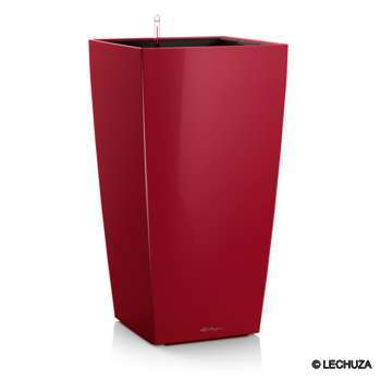 Pot Cubico Premium en polypropylène, rouge L. 30 x