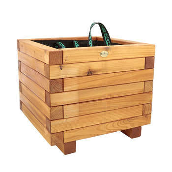 Bac carré en bois de mélèze certifié L. 40 x l. 40