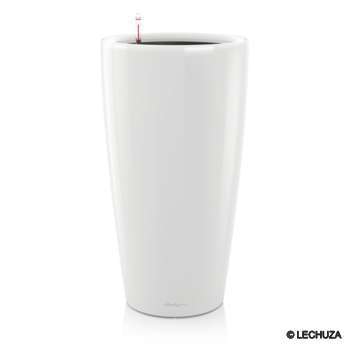 Pot Rondo, coloris blanc D. 32xH. 56cm