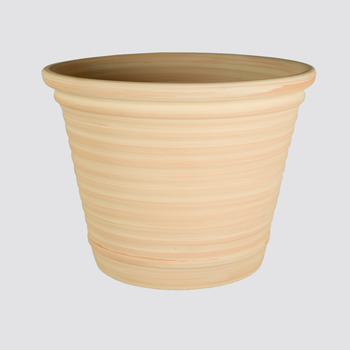 Pot Cuvier strié en terre cuite claire Ø 43 x H. 3