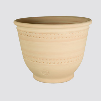 Pot Campana frise en terre cuite claire Ø 30 x H.