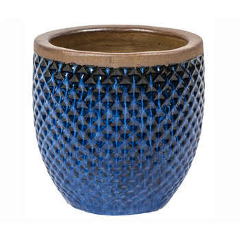 Pot Berlin : grès, bleu, d.40cm