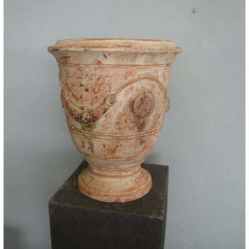 Vase : patine ancienne, 38x43cm