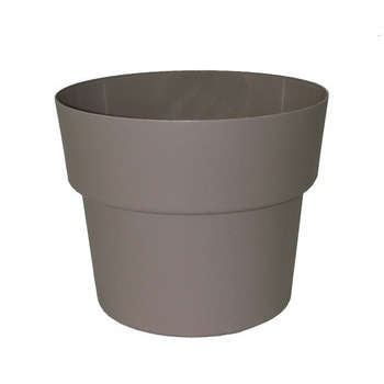 Pot rond CocoriPot, coloris taupe : D.48cm