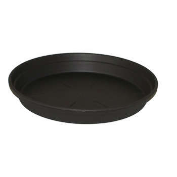 Soucoupe CocoriPot ronde en plastique gris ardoise