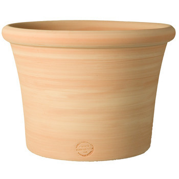 Pot Cocio Liso, en terre cuite claire Ø 24 x H. 19