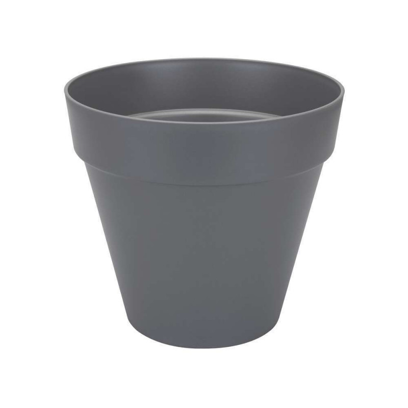 Pot Loft à réserve d'eau rond en plastique anthrac