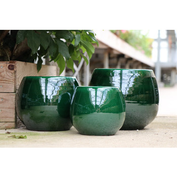 Pot d'intérieur Cancale en terre cuite émaillée, c
