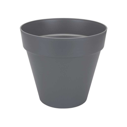 Pot Loft Urban rond en plastique anthracite - D. 2