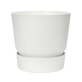Pot rond Greenville en polypropylène blanc - D. 30