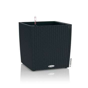 Pot Cube Cottage 40 - kit complet, noir graphite