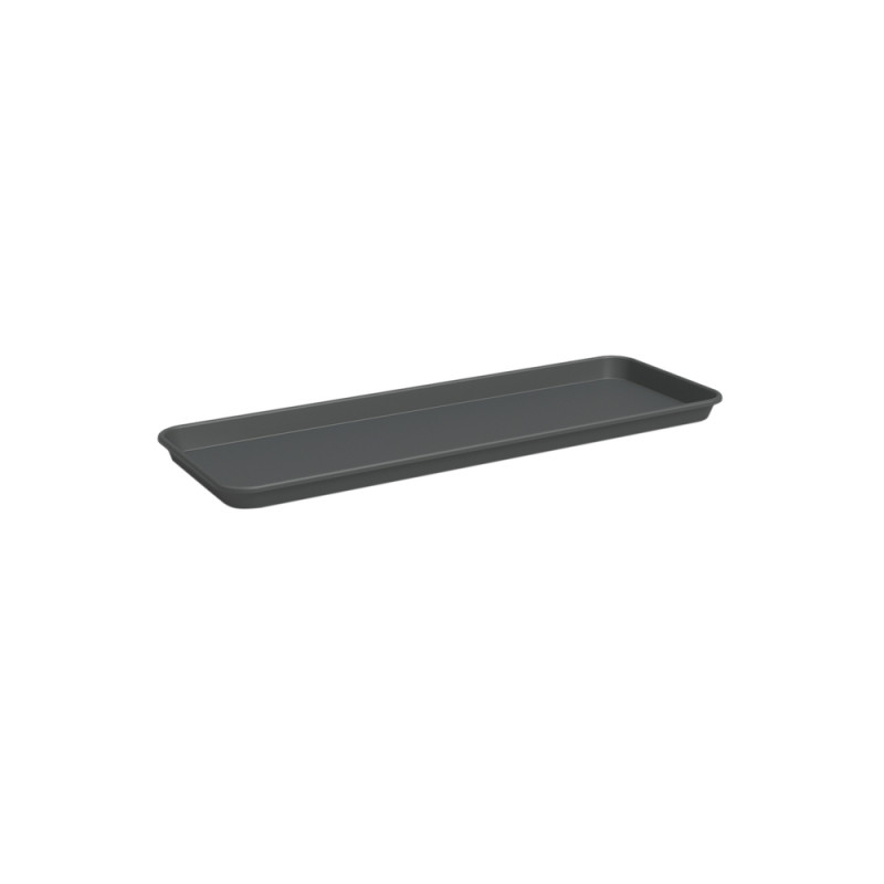 Soucoupe rectangle Agape, coloris anthracite - L.