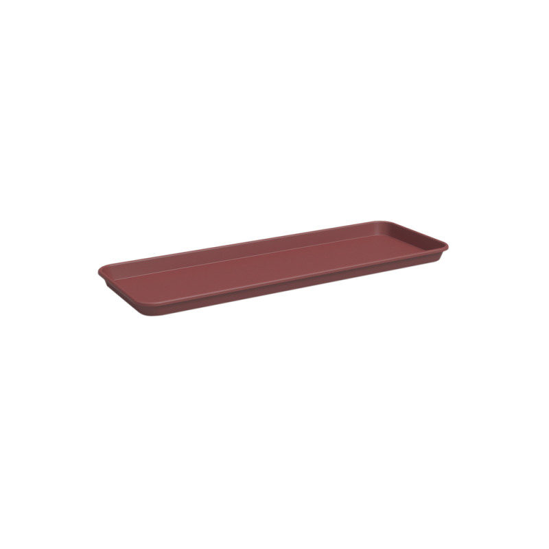 Soucoupe rectangle Agape, coloris rouge foncé - L.