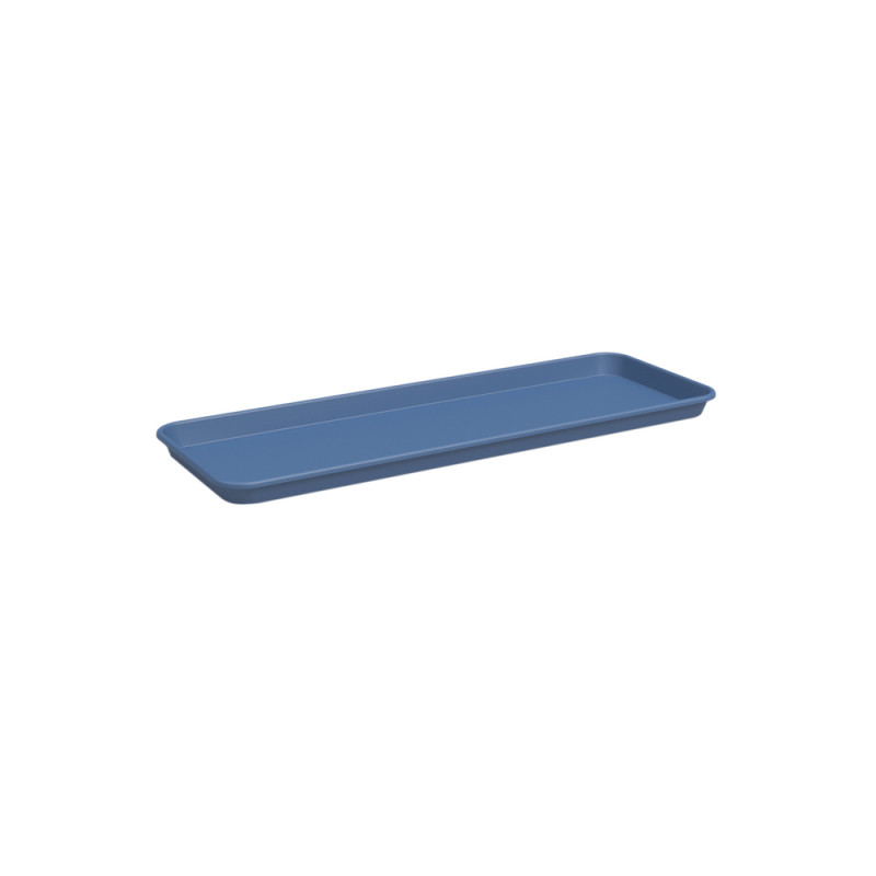 Soucoupe rectangle Agape, coloris bleu façon blue-