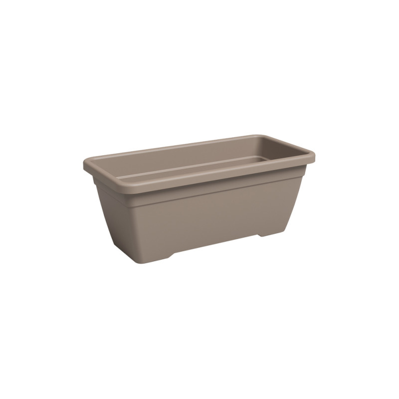 Jardinière rectangle Althéa, coloris taupe - L. 50