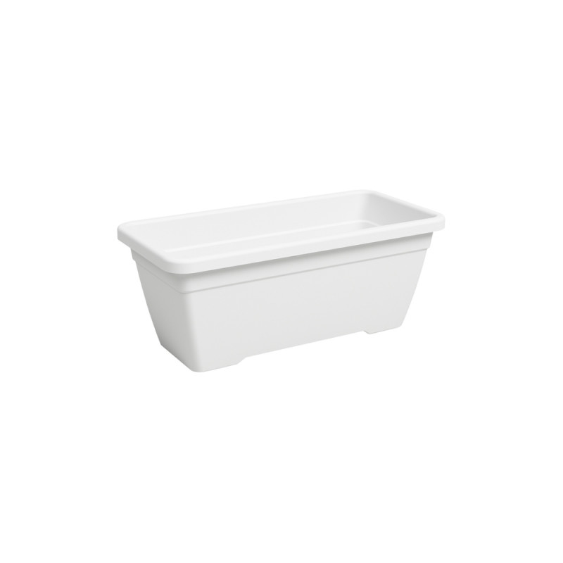 Jardinière rectangle Althéa, coloris blanc - L. 50