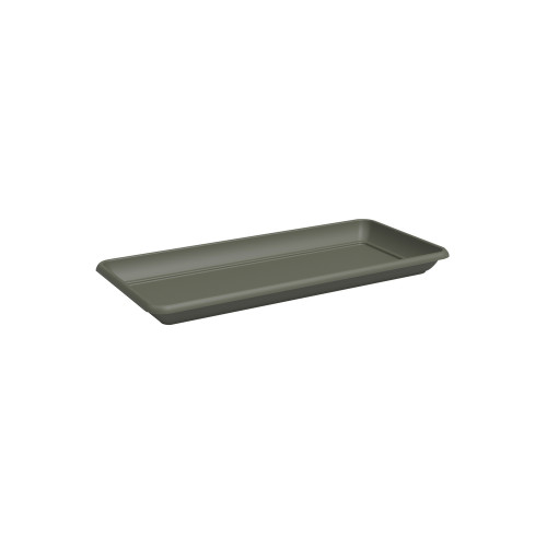Soucoupe rectangle Althéa, coloris vert sec - L. 4