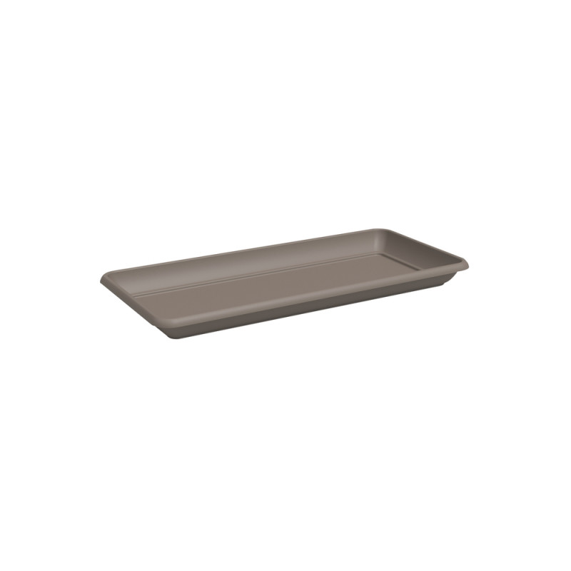 Soucoupe rectangle Althéa, coloris taupe - L. 50cm