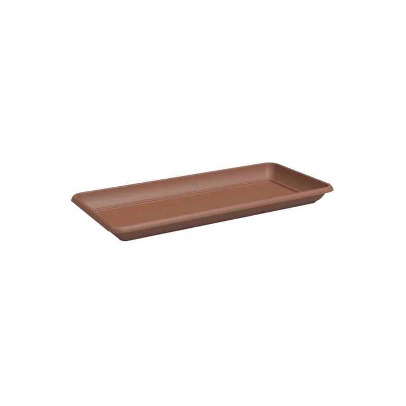 Soucoupe rectangle Althéa, coloris terre cuite - L