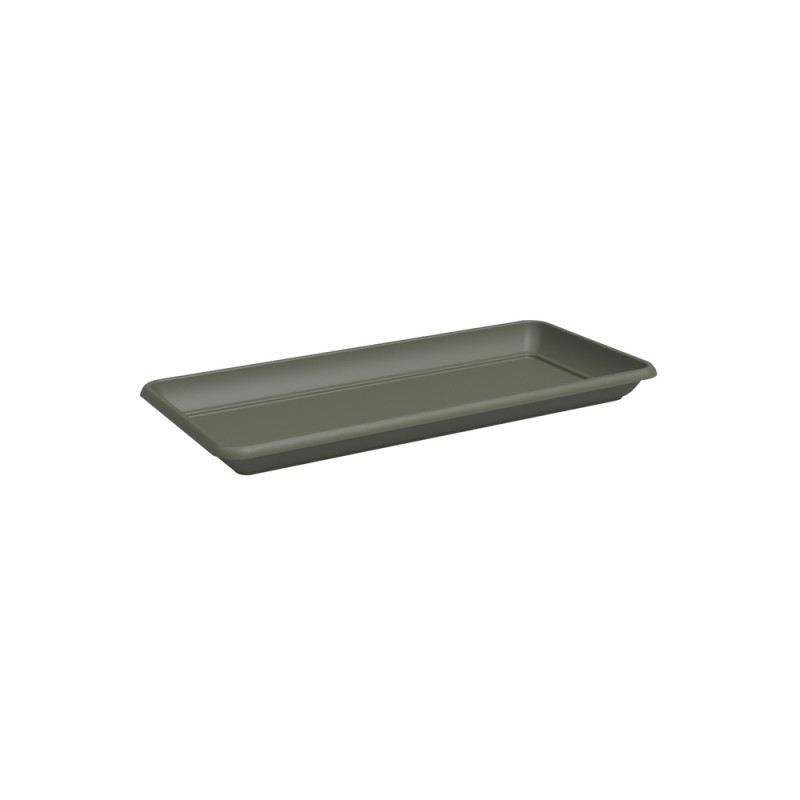 Soucoupe rectangle Althéa, coloris vert sec - L. 5