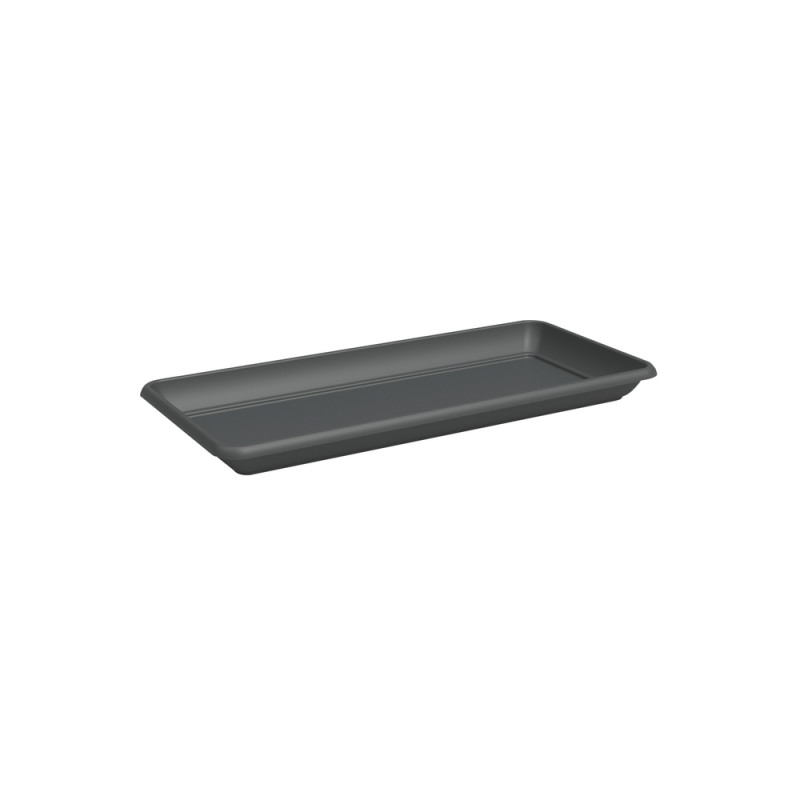 Soucoupe rectangle Althéa, coloris anthracite - L.