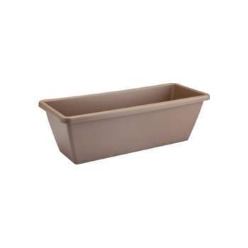 Jardinière barcelona en plastique taupe - 70x19,5x