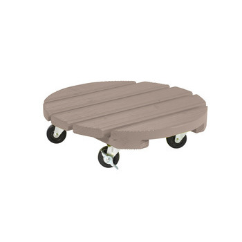 Roul'bac rond en bois, taupe Ø 40 cm