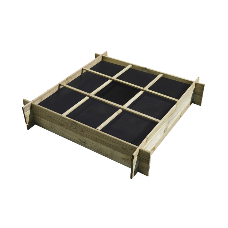 Carré potager Cardon XS - L. 90xl. 90xH. 18cm