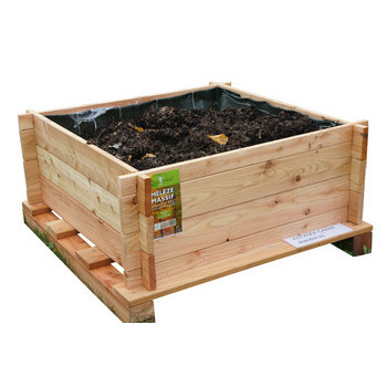 Carré potager en bois de mélèze brut certifié - L.