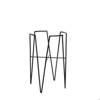 Blom plant standard en métal, noir L. 25 x 25 x H.