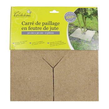 Lot de 2 Carrés de paillage : en feutre de jute, 3