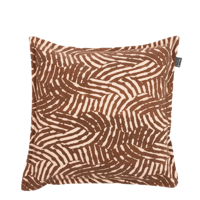 Coussin décoratif en coton Liz marron - L. 45xl. 4