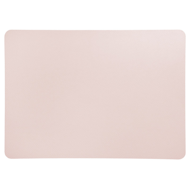 Set de table rectangulaire, coloris rose poudré -