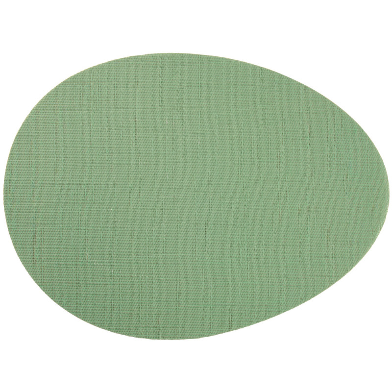Set de table arrondi, coloris vert basilic - L. 45