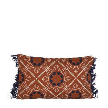 Coussin rectangulaire marron 50x30 cm